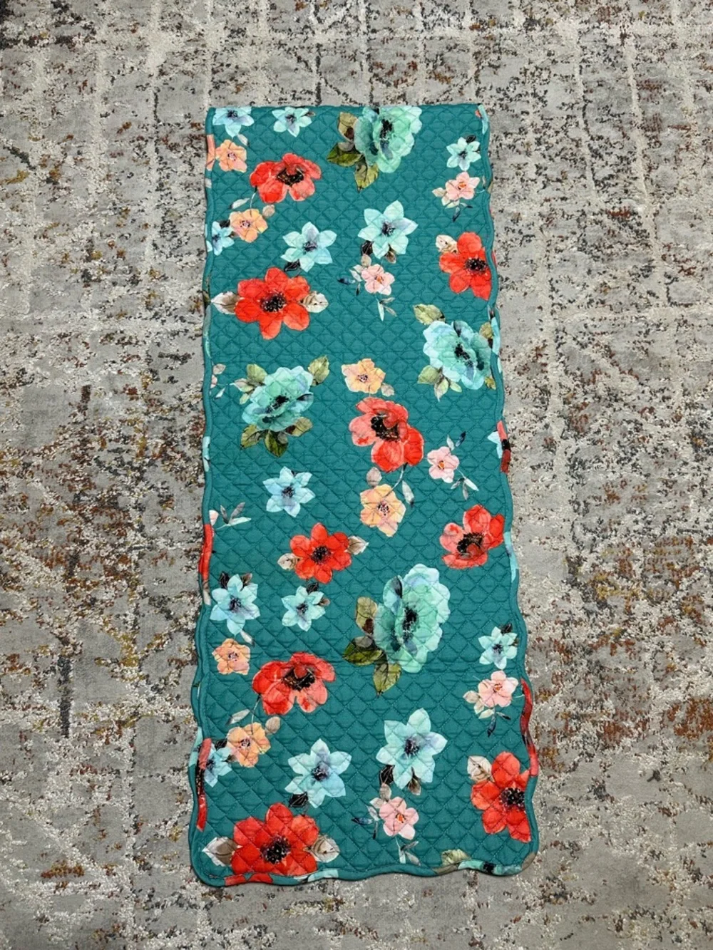 Pioneer Woman Reversible Quilted Table Runner Vintage Bloom